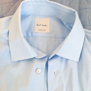 Men's Slim Fit Blue Woven Stripe Cotton Shirt